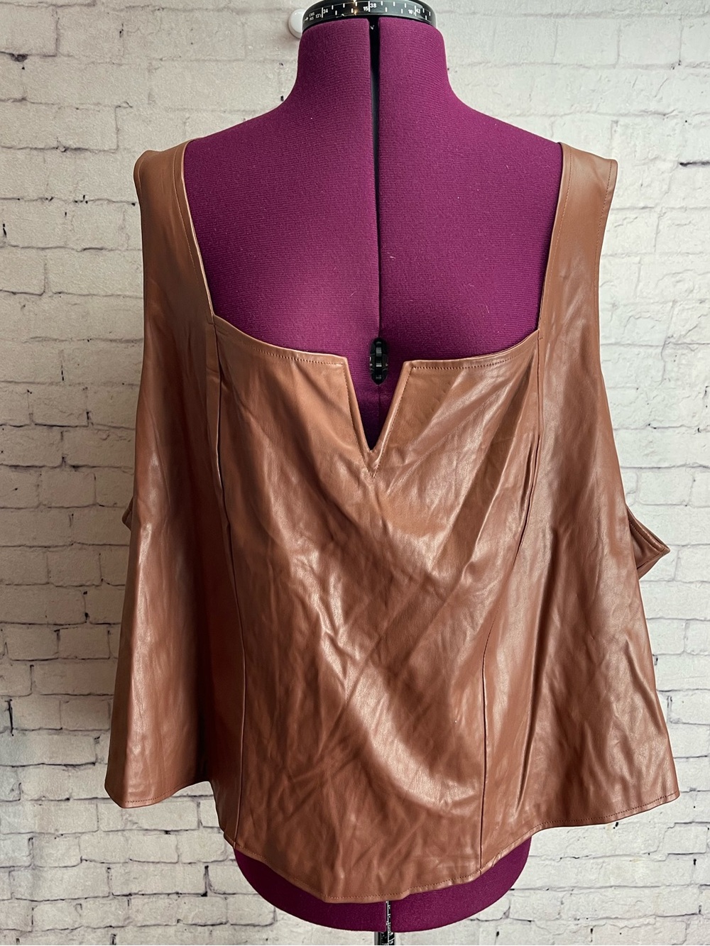Torrid size 5 brown faux leather tank top new